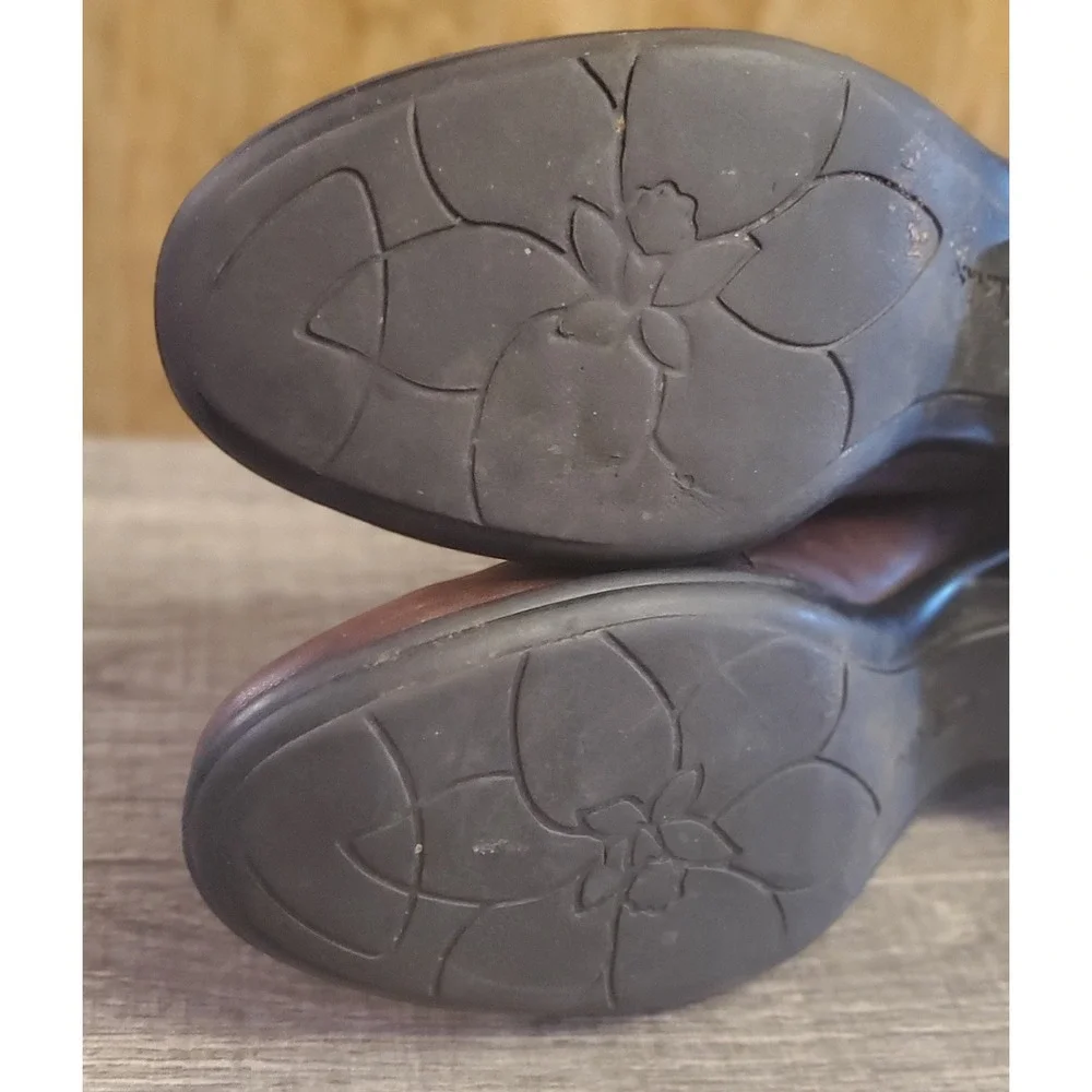 Clarks Partridge Leather Slip On Wedge Shoes Womens Size‎ 9 Brown
